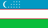The Flag of Uzbekistan